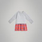 Burberry Burberry Check Cotton Sweatshirt Dress, Size: 6y, Red