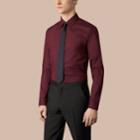 Burberry Burberry Slim Fit Stretch Cotton Shirt, Size: 16, Red