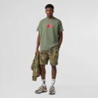 Burberry Burberry Logo Print Cotton Oversized T-shirt, Size: Xs, Green