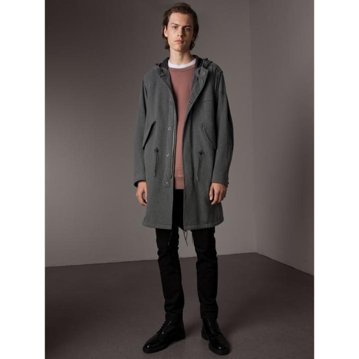 Burberry Burberry Lightweight Jersey Parka, Size: M, Grey