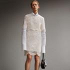 Burberry Burberry Layered Macram Lace Shift Dress, Size: 00, White