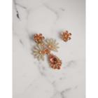 Burberry Burberry Crystal Double-daisy Drop Earring And Stud Set, Pink