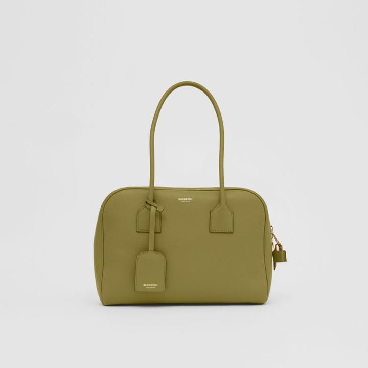 Burberry Burberry Medium Leather Half Cube Bag, Green