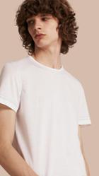 Burberry Topstitch Detail Cotton T-shirt