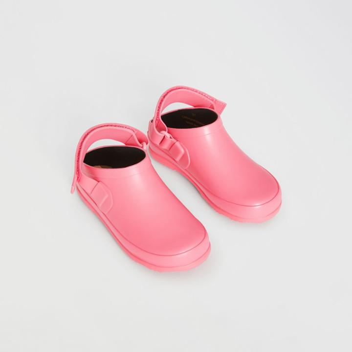 Burberry Burberry Childrens Check Detail Rubber Sandals, Size: 7, Pink