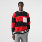 Burberry Burberry Rugby Stripe Cotton Sweatshirt, Red