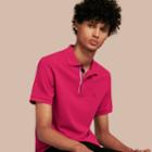 Burberry Burberry Check Placket Cotton Piqu Polo Shirt, Size: M, Pink