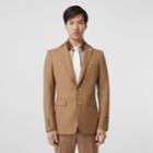 Burberry Burberry English Fit Velvet Collar Wool Flannel Tailored Jacket, Size: 36, Brown
