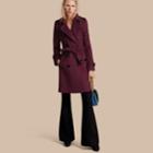 Burberry Burberry Wool Cashmere Trench Coat, Size: 02, Pink