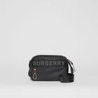 Burberry Burberry Logo Detail Nylon Crossbody Bag, Black