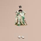 Burberry Burberry Peony Rose Print Silk Dress, Size: 18m, Green