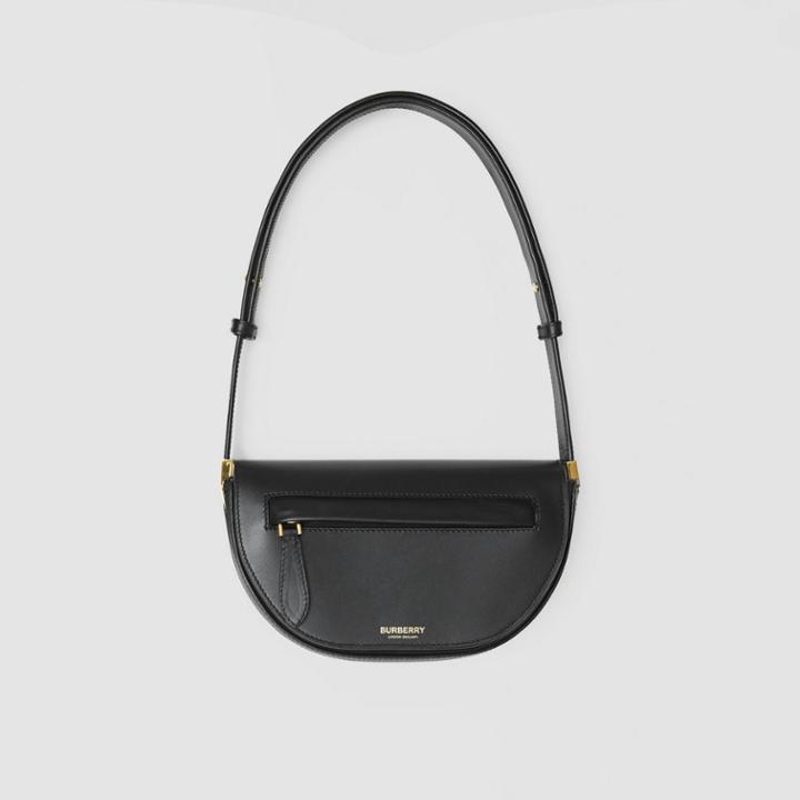 Burberry Burberry Mini Leather Olympia Bag, Black