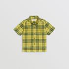 Burberry Burberry Childrens Short-sleeve Check Cotton Shirt, Size: 12m, Yellow