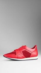 Burberry Prorsum The Field Sneaker In Leather And Mesh