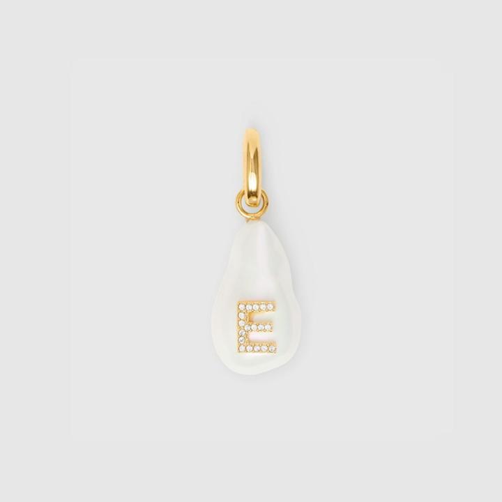 Burberry Burberry 'e' Crystal And Resin Pearl Letter Charm - Online Exclusive