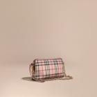 Burberry Overdyed Horseferry Check And Leather Clutch Bag