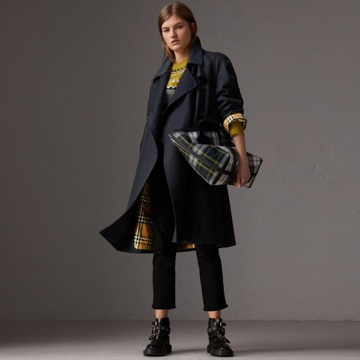 Burberry Burberry Tropical Gabardine Asymmetric Trench Coat, Size: 06