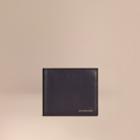 Burberry Burberry London Leather Folding Coin Wallet, Blue