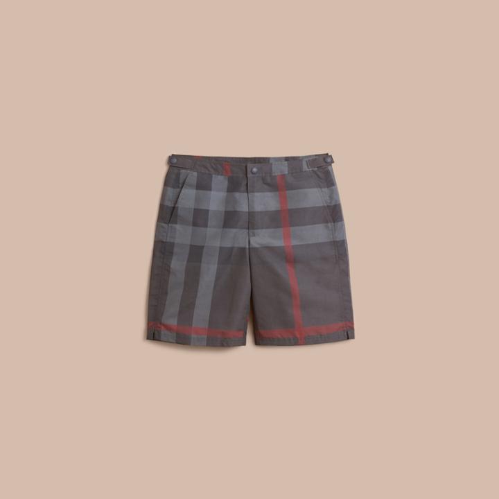 Burberry Burberry Tailored Check Technical Swim Shorts, Size: Xl, Black