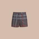 Burberry Burberry Tailored Check Technical Swim Shorts, Size: Xl, Black