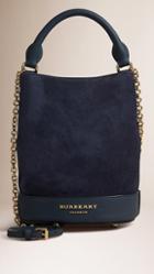 Burberry The Small Bucket In Suede