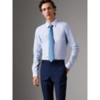 Burberry Burberry Slim Fit Striped Cotton Poplin Shirt, Size: 16.5, Blue