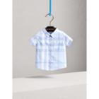 Burberry Burberry Short-sleeve Check Cotton Shirt, Size: 3m, Blue