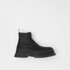 Burberry Burberry Topstitched Suede Chelsea Boots, Size: 42, Black