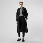 Burberry Burberry Strap Detail Stretch Crepe Jersey Trousers, Size: 12, Black