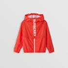 Burberry Burberry Childrens Logo Print Lightweight Hooded Jacket, Size: 14y, Red