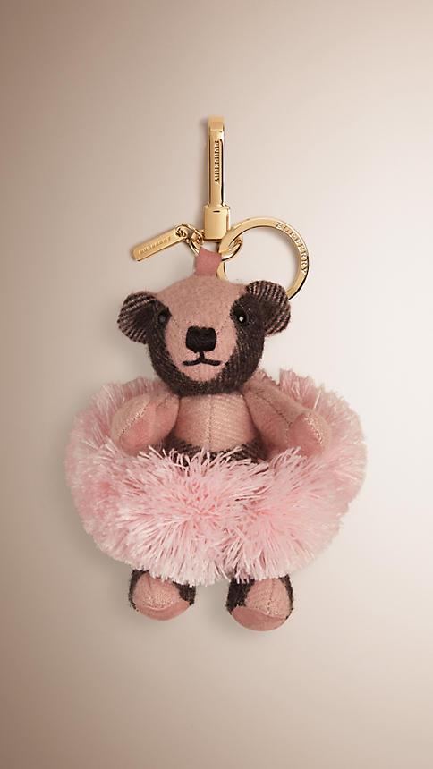 Burberry Ballerina Thomas Bear Charm In Check Cashmere