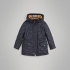 Burberry Burberry Childrens Diamond Quilted Hooded Jacket, Size: 14y, Blue