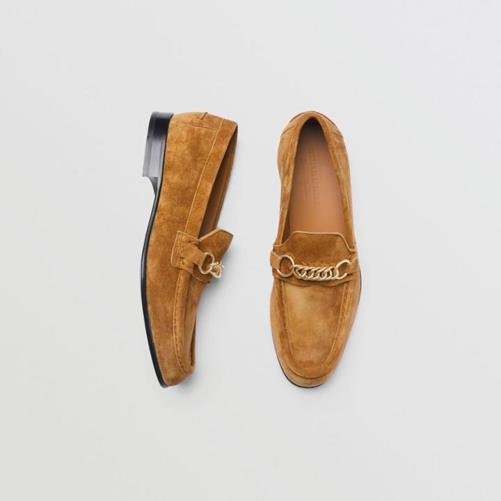 Burberry Burberry The Suede Link Loafer, Size: 43, Brown