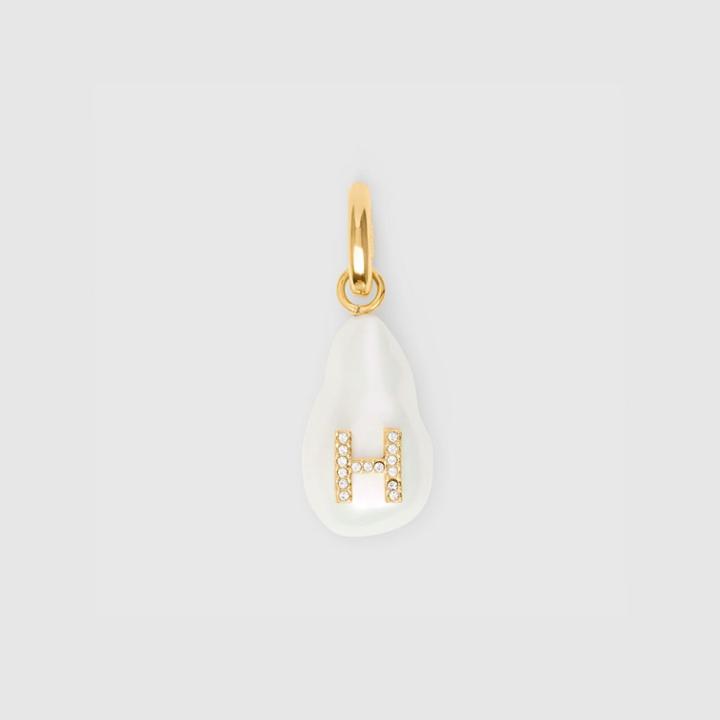 Burberry Burberry 'h' Crystal And Resin Pearl Letter Charm - Online Exclusive