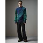 Burberry Burberry Cashmere Wool Moulin Patchwork Sweater, Blue