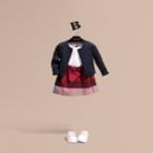 Burberry Burberry Check Cuff Cotton Cardigan, Size: 3y, Blue