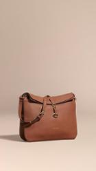 Burberry Grainy Leather And House Check Shoulder Bag