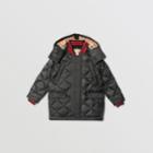 Burberry Burberry Childrens Detachable Hood Logo Detail Diamond Quilted Coat, Size: 6y