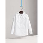 Burberry Burberry Childrens Peter Pan Collar Stretch Cotton Shirt, Size: 6y, White