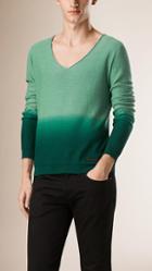 Burberry Brit V-neck Dgrad Linen Cotton Sweater