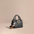 Burberry Burberry The Small Buckle Tote In Grainy Leather, Black