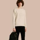 Burberry Burberry Embroidered Crest Wool Sweater, Size: Xxl, White