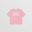 Burberry Burberry Childrens Logo Print Cotton T-shirt, Size: 6m, Pink