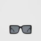 Burberry Burberry B Motif Square Frame Sunglasses, Black