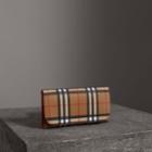 Burberry Burberry Vintage Check Continental Wallet And Pouch, Orange
