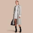 Burberry Burberry Macram Lace Trench Coat, Size: 08, Grey