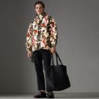 Burberry Burberry Graffiti Archive Scarf Print Down-filled Puffer Jacket, Size: 34, Beige