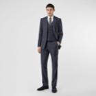 Burberry Burberry Classic Fit Check Wool Three-piece Suit, Size: 52r, Blue