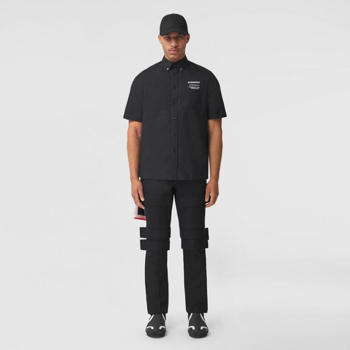 Burberry Burberry Short-sleeve Horseferry Print Cotton Oversized Shirt