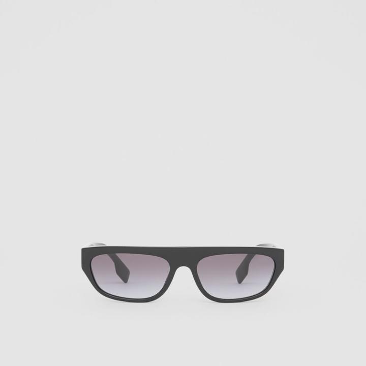 Burberry Burberry Monogram Motif Rectangular Frame Sunglasses, Black